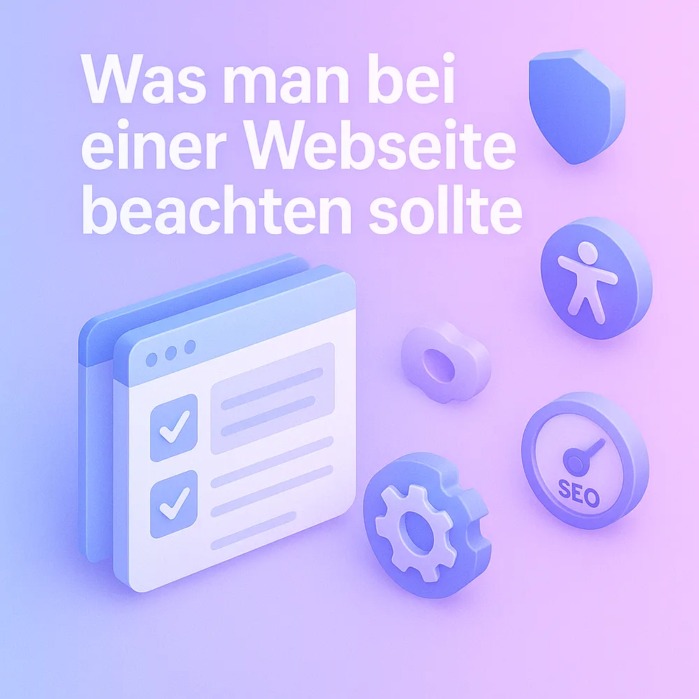 Was man bei einer Webseite beachten sollte
